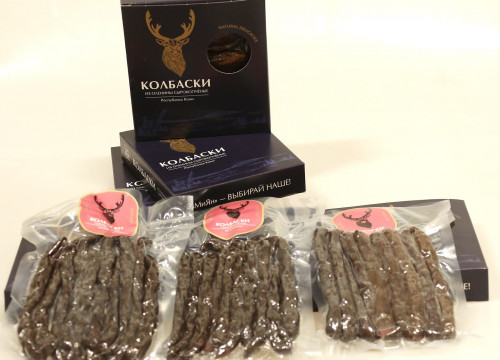Колбаски из оленины с/к (в коробке)